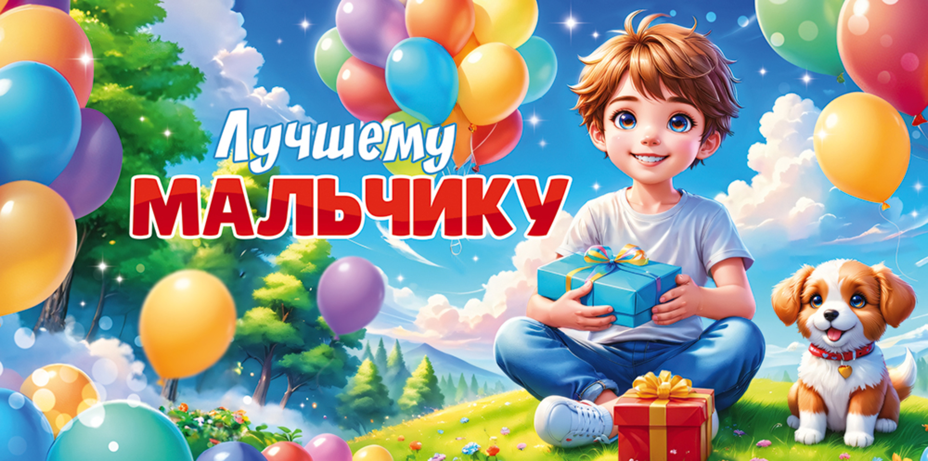 

9.0000803 Конверт для денег Евро Лучшему мальчику (муж) С текстом Блестки